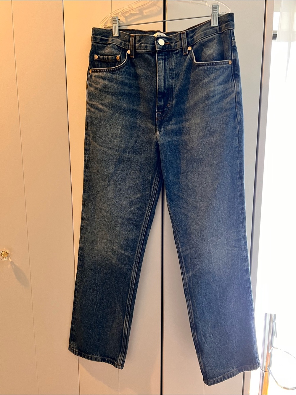 NWT Sandro Faded High Rise Jeans, sz 40 FR / 8 US